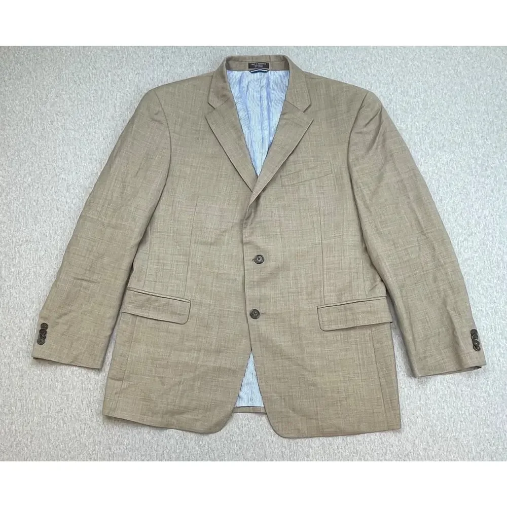Tommy Hilfiger Blazer‎ Mens 44R Hopsack 100% Wool 2-Button Single Breast Lined